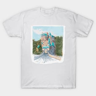 Castle Colorful Illustration T-Shirt